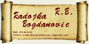 Radojka Bogdanović vizit kartica